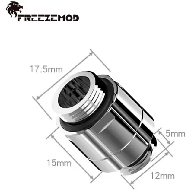 Прямой фитинг для СЖО FREEZEMOD GXZDS-E3 Silver - фото 2