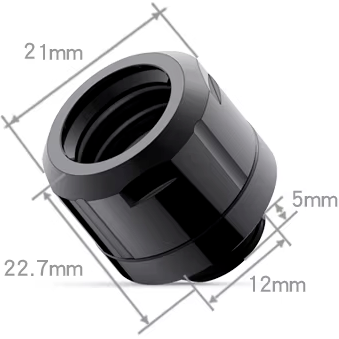 Фитинг для СЖО FREEZEMOD GYGKN-D4 14MM Black - GYGKN-D4-Black - фото 2
