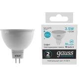 Светодиодная лампочка Gauss Elementary MR16 4100K (3.5 Вт, GU5.3) 10 шт. (13524)