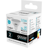 Светодиодная лампочка Gauss Elementary MR16 4100K (3.5 Вт, GU5.3) 10 шт. (13524)