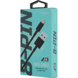 Кабель USB - Lightning, 1м, BoraSCO 21971 Black