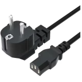 Кабель питания Schuko - C13, 1м, Caweon CH-05-BK
