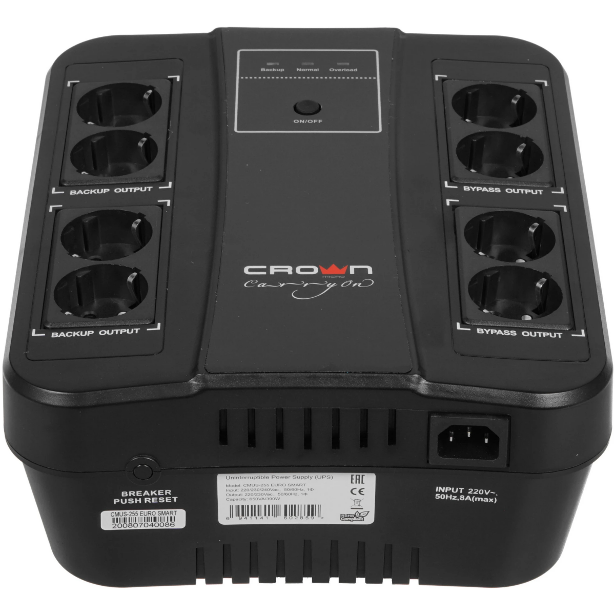 ИБП Crown CMUS-275 Euro Smart - CMUS-275 EURO SMART - фото 2