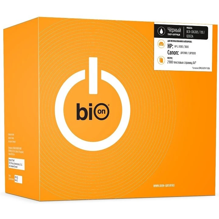 Картридж Bion CRG303/703/Q2612A Black - BCR-CRG303/703/Q2612A