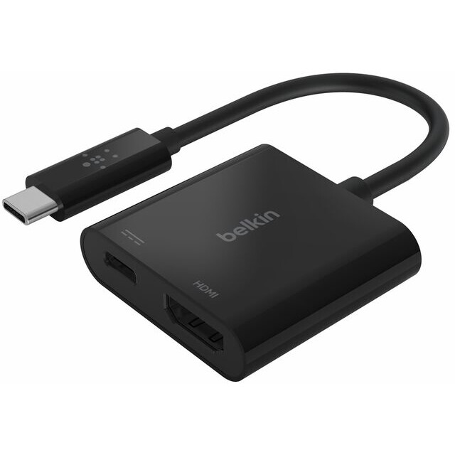 Переходник USB Type-C - HDMI/USB Type-C, 0.13м, Belkin AVC002btBK
