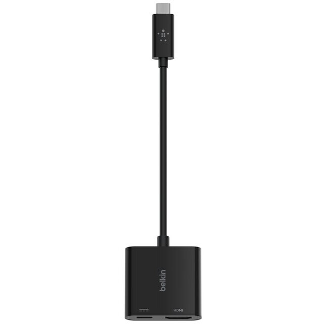 Переходник USB Type-C - HDMI/USB Type-C, 0.13м, Belkin AVC002btBK - фото 2