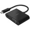 Переходник USB Type-C (M) - VGA (F)/USB Type-C (F), Belkin AVC001btBK