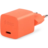 Сетевое зарядное устройство ttec SmartCharger Pro GAN 20W Neon Orange + Lightning Cable (2SCG20LNT)