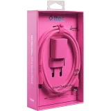 Сетевое зарядное устройство ttec SmartCharger Pro GAN 20W Neon Pink + Lightning Cable (2SCG20LNP)