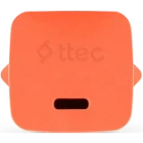 Сетевое зарядное устройство ttec SmartCharger Pro GAN 20W Neon Orange + USB-C Cable (2SCG20CNT)