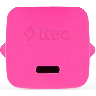 Сетевое зарядное устройство ttec SmartCharger Pro GAN 20W Neon Pink + USB-C Cable - 2SCG20CNP - фото 3