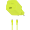 Сетевое зарядное устройство ttec SmartCharger Pro GAN 20W Neon Yellow + USB-C Cable - 2SCG20CNS