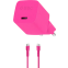 Сетевое зарядное устройство ttec SmartCharger Pro GAN 20W Neon Pink + USB-C Cable - 2SCG20CNP