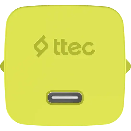 Сетевое зарядное устройство ttec SmartCharger Pro GAN 45W Neon Yellow + USB-C Cable - 2SCG45CNS - фото 3
