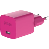 Сетевое зарядное устройство ttec SmartCharger Pro GAN 45W Neon Pink + USB-C Cable (2SCG45CNP)