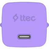 Сетевое зарядное устройство ttec SmartCharger Pro GAN 45W Neon Purple + USB-C Cable (2SCG45CNMR)