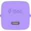 Сетевое зарядное устройство ttec SmartCharger Pro GAN 45W Neon Purple + USB-C Cable - 2SCG45CNMR - фото 3