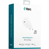 Сетевое зарядное устройство ttec SmartCharger Pro GAN 30W White (2SCG30B)
