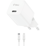Сетевое зарядное устройство ttec SmartCharger Pro GAN 30W White + Lightning Cable (2SCG30LB)