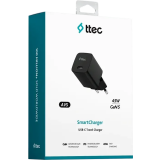 Сетевое зарядное устройство ttec SmartCharger Pro GAN 45W Black (2SCG45S)
