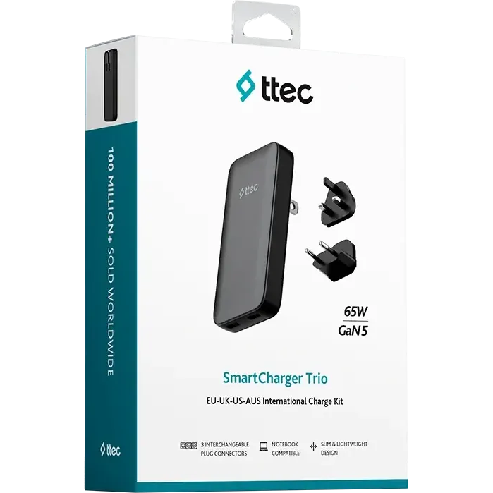 Сетевое зарядное устройство ttec SmartCharger Trio 65W Black - 2SCG06S - фото 8