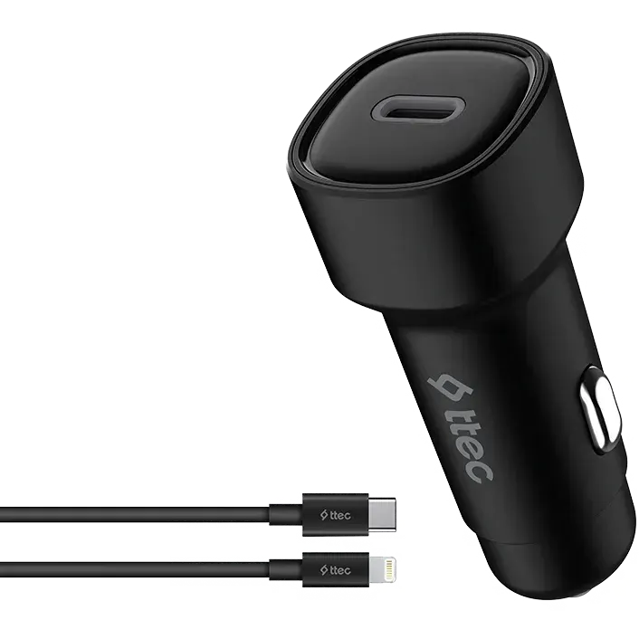 Автомобильное зарядное устройство ttec SmartCharger PD 30W + Lightning Cable - 2CKP01LS