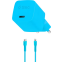 Сетевое зарядное устройство ttec SmartCharger Pro GAN 20W Neon Blue + Lightning Cable - 2SCG20LNM