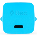 Сетевое зарядное устройство ttec SmartCharger Pro GAN 20W Neon Blue + Lightning Cable (2SCG20LNM)