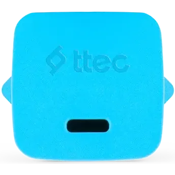 Сетевое зарядное устройство ttec SmartCharger Pro GAN 20W Neon Blue + Lightning Cable - 2SCG20LNM - фото 3