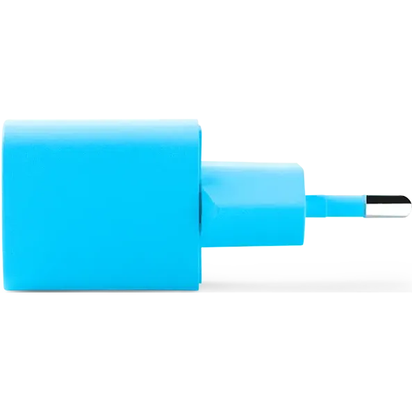 Сетевое зарядное устройство ttec SmartCharger Pro GAN 20W Neon Blue + Lightning Cable - 2SCG20LNM - фото 4