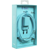Сетевое зарядное устройство ttec SmartCharger Pro GAN 20W Neon Blue + Lightning Cable (2SCG20LNM)