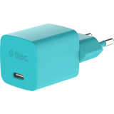 Сетевое зарядное устройство ttec SmartCharger Pro GAN 45W Neon Blue + USB-C Cable (2SCG45CNM)