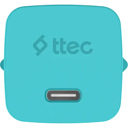 Сетевое зарядное устройство ttec SmartCharger Pro GAN 45W Neon Blue + USB-C Cable - 2SCG45CNM - фото 3