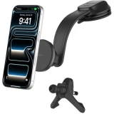 Автомобильный держатель Belkin BoostCharge Magnetic Wireless Charging Car Vent and Dash Mount (WIC012hqBK)