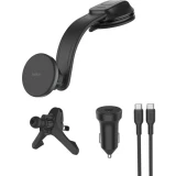 Автомобильный держатель Belkin BoostCharge Magnetic Wireless Charging Car Vent and Dash Mount (WIC012hqBK)