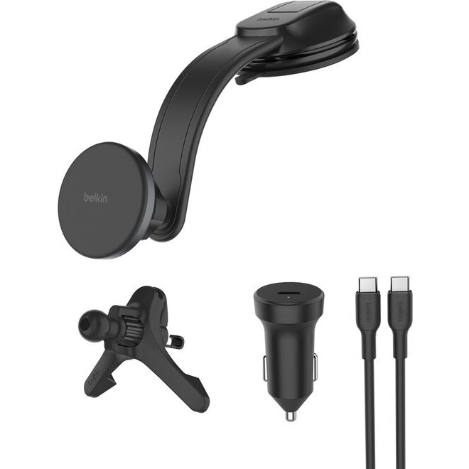 Автомобильный держатель Belkin BoostCharge Magnetic Wireless Charging Car Vent and Dash Mount - WIC012hqBK - фото 8