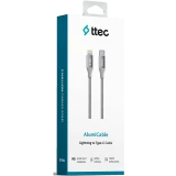 Кабель USB Type-C - Lightning, 1.5м, ttec 2DK41UG Space Gray