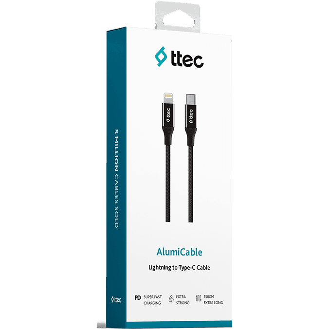 Кабель USB Type-C - Lightning, 1.5м, ttec 2DK41S Black - фото 2