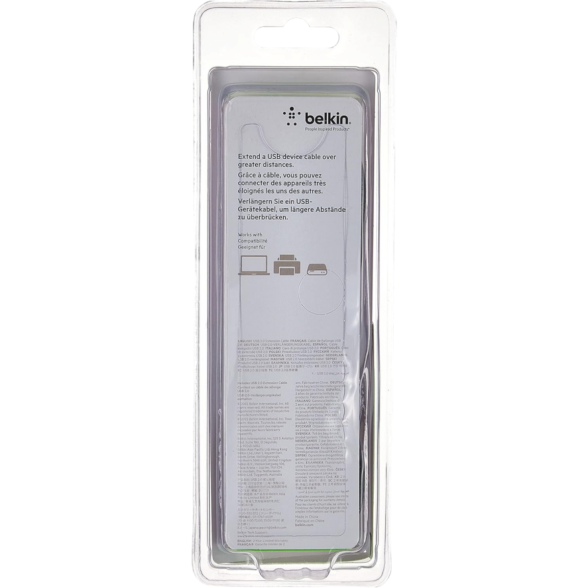 Кабель удлинительный USB A (M) - USB A (F), 1.8м, Belkin F3U153BT1.8M - фото 3