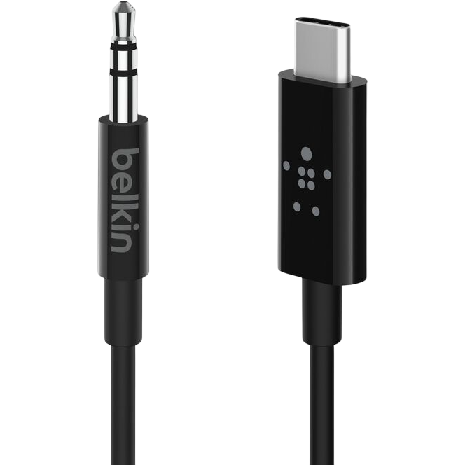 Кабель USB Type-C - 3.5 Jack, 0.9м, Belkin F7U079bt03-BLK - фото 2