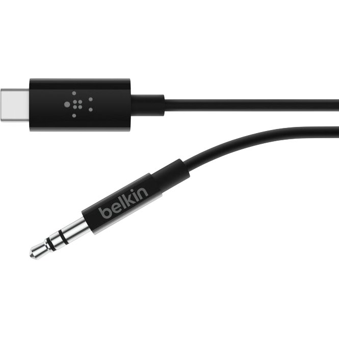Кабель USB Type-C - 3.5 Jack, 0.9м, Belkin F7U079bt03-BLK - фото 3