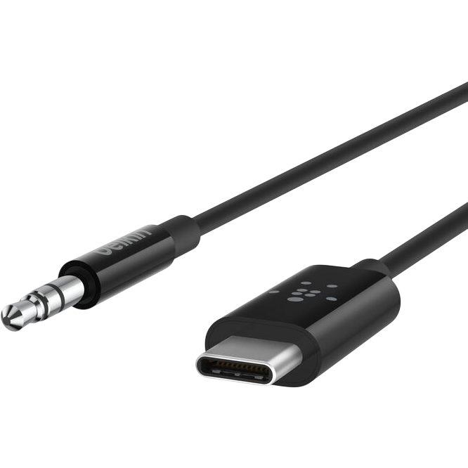 Кабель USB Type-C - 3.5 Jack, 0.9м, Belkin F7U079bt03-BLK - фото 4