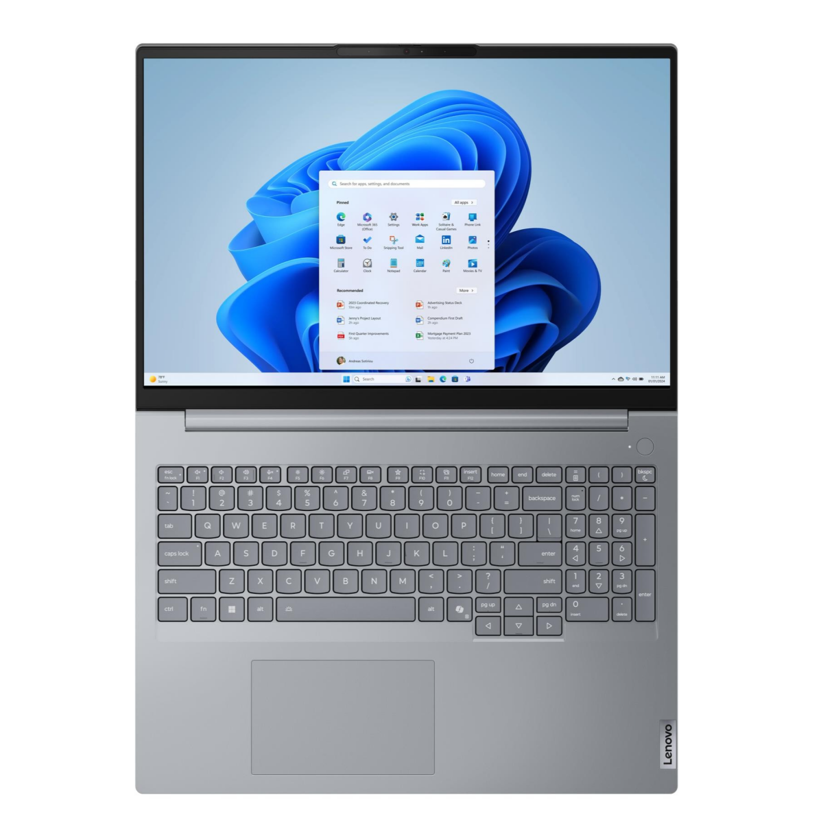 Ноутбук Lenovo ThinkBook 16 G8 IRL Arctic Grey (21SHA0A5FW) - фото 5