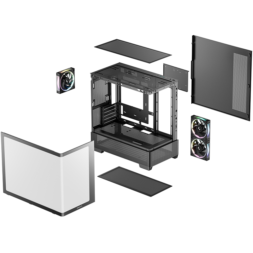 Корпус DeepCool CG380U 3F Black - R-CG380U-BKAGM3-G - фото 8