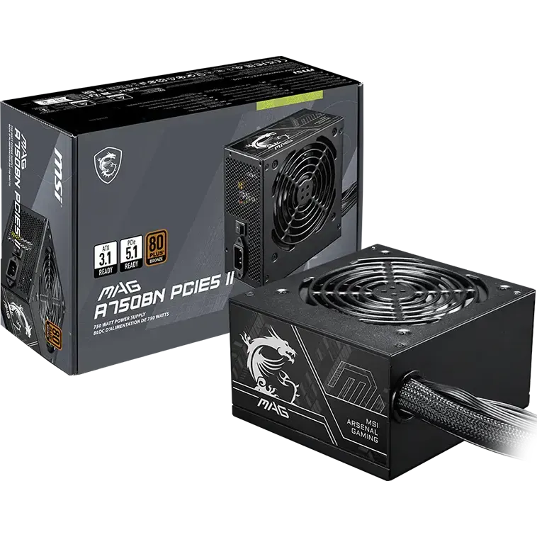 Блок питания 750W MSI MAG A750BN PCIE5 II - 306-7ZPSX11-CE0 - фото 5