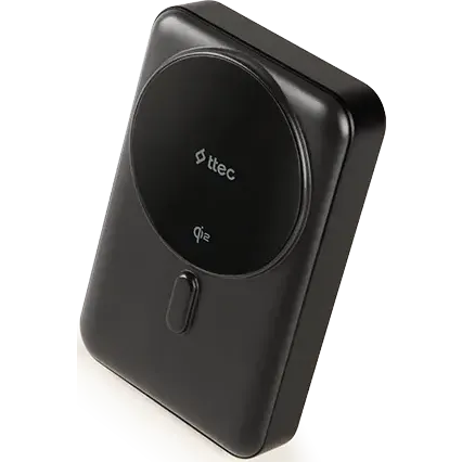 Внешний аккумулятор ttec ReCharger Pro M 10.000mAh Qi2/MagSafe Black - 2BB227S - фото 2
