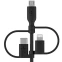 Кабель USB - microUSB/USB Type-C/Lightning, 1м, Belkin CAC001bt1MBK - фото 2