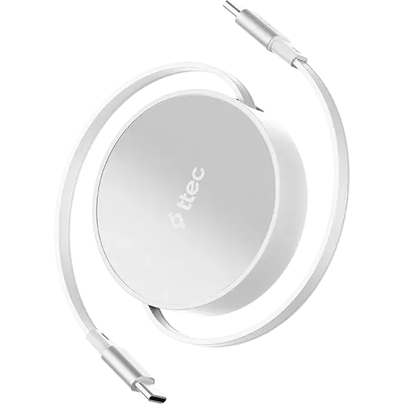 Кабель USB Type-C - USB Type-C, 1.2м, ttec 2DK65G White