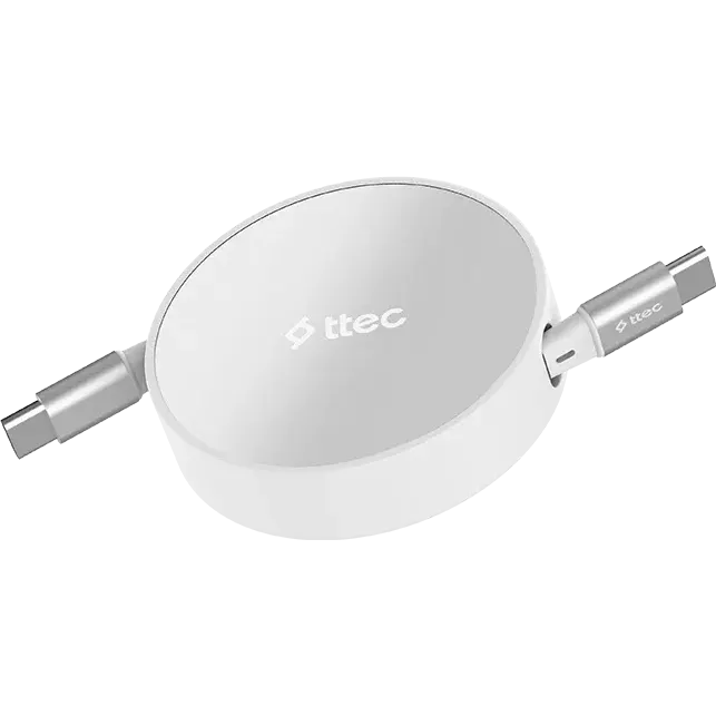 Кабель USB Type-C - USB Type-C, 1.2м, ttec 2DK65G White - фото 3