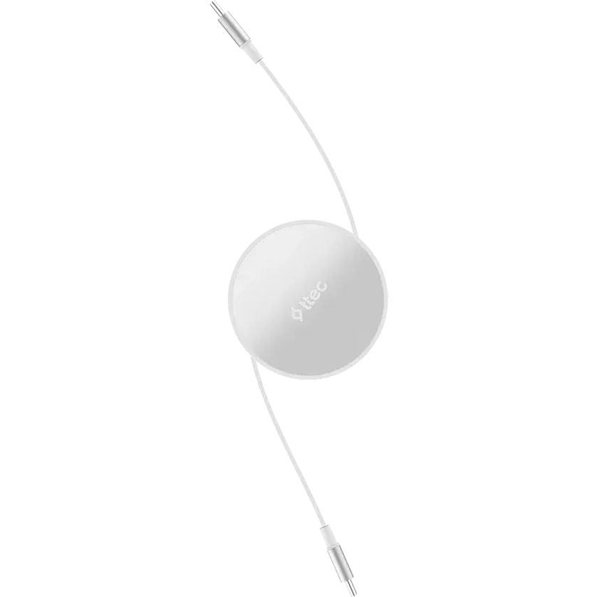 Кабель USB Type-C - USB Type-C, 1.2м, ttec 2DK65G White - фото 5